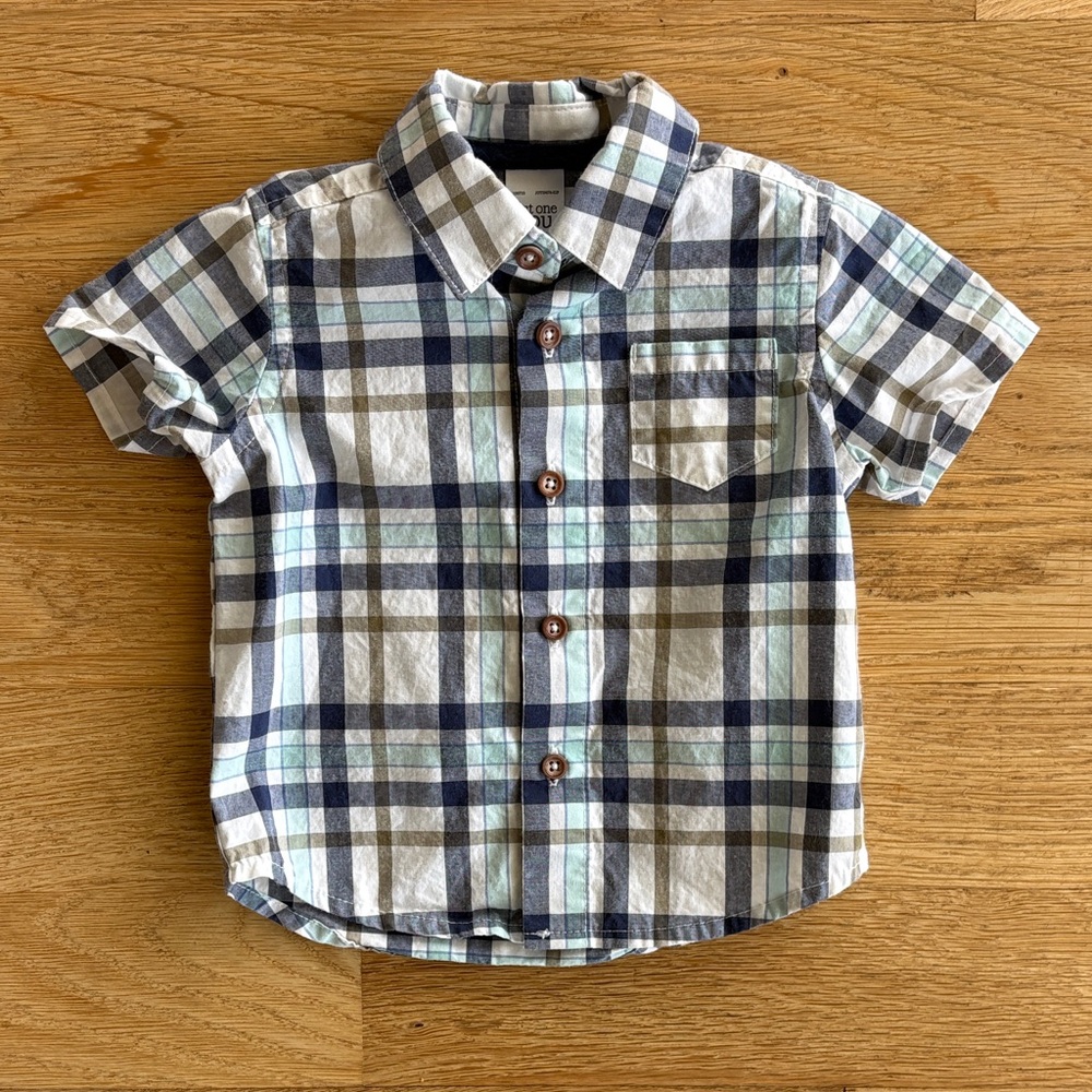 CARTERS | PLAID BUTTON DOWN SHIRT